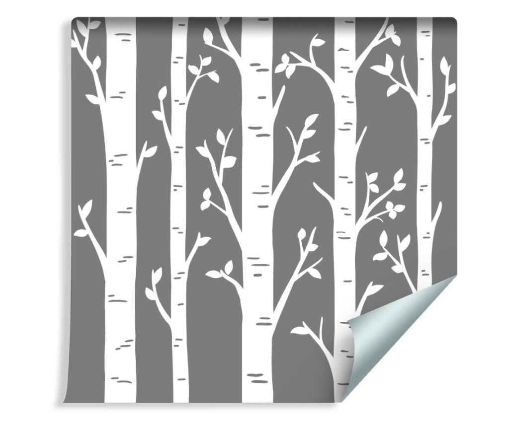  Tapéta Nyírfa szürke alapon 0,53x10m