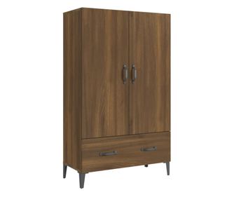 barna tölgy színű szerelt fa magasszekrény 70 x 31 x 115 cm