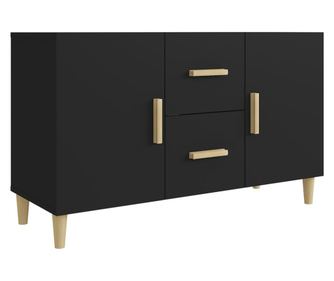 Komoda crna 100 x 36 x 60 cm od konstruiranog drva