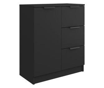 Komoda crna 60 x 30 x 70 cm od konstruiranog drva