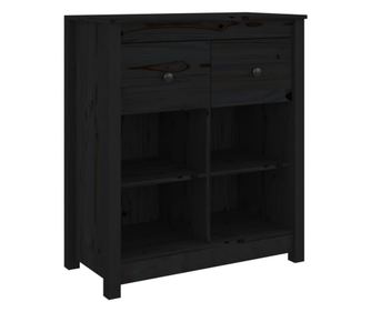 Komoda crna 70 x 35 x 80 cm od masivne borovine