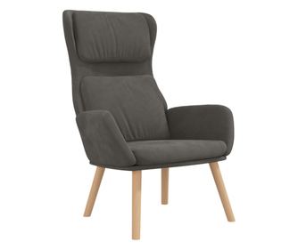 Sjedalo za opuštanje, tamno sivo, baršun