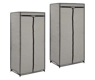 Ormari 2 kom sivi 75 x 50 x 160 cm