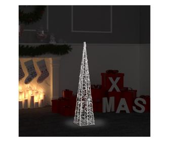 Dekorativni LED svjetlosni konus, hladno bijeli, 90 cm, akril