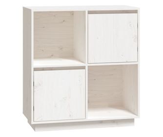 Komoda bijela 74 x 35 x 80 cm od masivne borovine