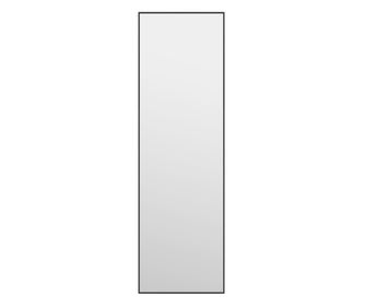 fekete üveg és alumínium ajtótükör 30x100 cm