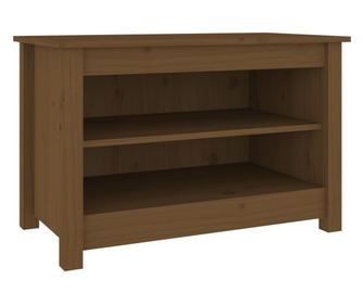 Bancă pentru pantofi, maro miere, 70x38x45,5 cm, lemn masiv pin
