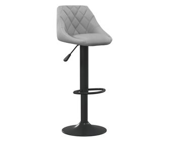 Barski stolček svetlo siv žamet