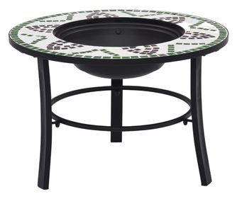 Mozaikno ognjište, zeleno, 68 cm, keramika