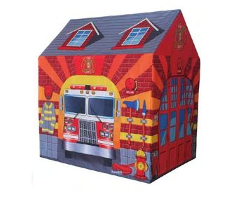 Cort statie de pompieri multicolor, interior sau exterior