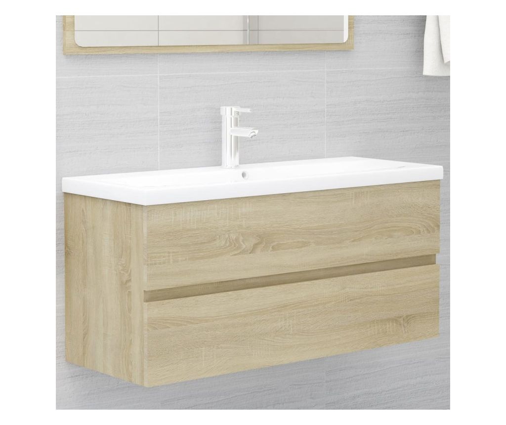 Dulap cu chiuvetă încorporată, stejar sonoma, PAL