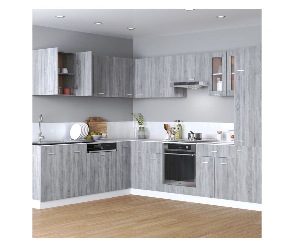 Fggesztett szekrny, sonoma szrke, 60x31x60 cm, feldolgozott fa