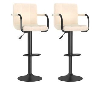 Barski stolčki 2 kosa krem blago