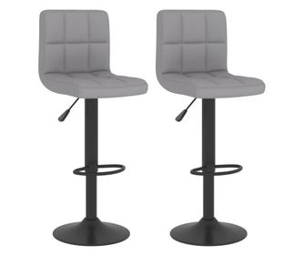 Barski stolčki 2 kosa svetlo sivo blago