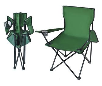 Scaun Pliant Pentru Pescuit, Camping, 80x44x80 Cm, Metal, Verde