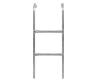 Žebřík na trampolínu se 2 stupni, stříbrný, 72 cm, ocel