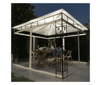 Pavilon sznyoghlval s krmszn LED vilgtssal 3x3x2,73m