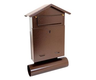 Bakreni poštanski sandučić s držačem za novine, B6 veličina, 23x7x37.5 cm, Damech