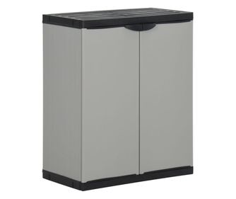 Skladiščni zaboj za vrt, siva in črna, 68x40x85 cm, PP