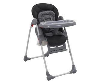 Šedá jídelní židlička pro miminka