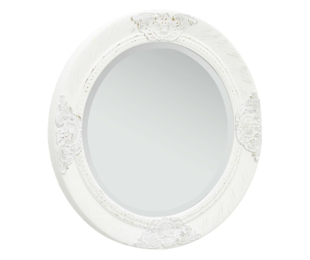 Zidno ogledalo u baroknom stilu 50 cm bijelo 
