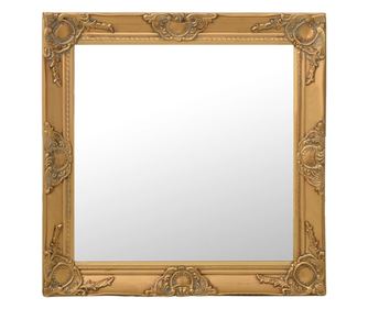 Стенно огледало в бароков стил, златисто, 60 x 60 см