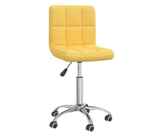 Zakretna kuhinjska stolica, senf žuta, tekstilni materijal
