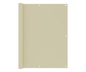 Балконски параван, кремав, 120x600 см, плат оксфорд