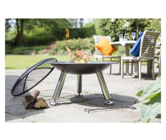 RedFire Ognjišče Chicago, črno, 75 cm, jeklo, 85013