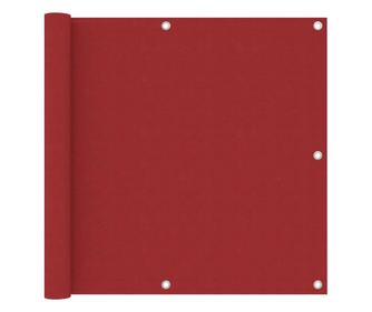 Balkonski zastor crveni 90 x 400 cm od tkanine Oxford
