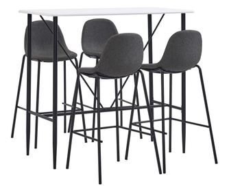 Set barskog namještaja, 5 dijelova, tamno siva, tekstilni materijal
