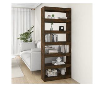 Polica/pregrada za sobu, dimljeni hrast, 80x30x198 cm, iverica