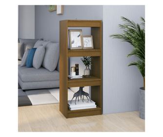 Knyvespolc/szoba elvlaszt mzbarna 40x30x103,5 cm fenyfa