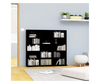 Ormar za CD-e, crni, 102 x 23 x 89,5 cm, iverica