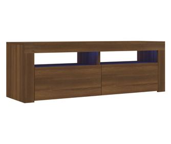 TV ormarić s LED svjetlima boja smeđeg hrasta 120 x 35 x 40 cm