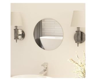 Ogledalo bez okvira, 30 cm, staklo, okruglo