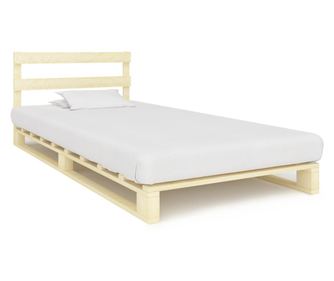 Ágykeret raklapból, 90 x 200 cm, tömör fenyőfa