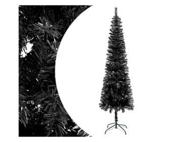 Umjetno božićno drvce, tanko, crno, 180 cm