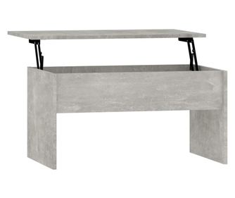 Klubska mizica betonsko siva 80x50,5x41,5 cm konstruiran les