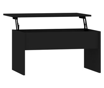 Klubska mizica črna 80x50,5x41,5 cm konstruiran les