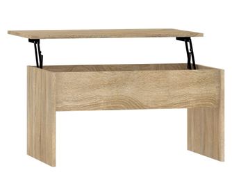 Klubska mizica sonoma hrast 80x50,5x41,5 cm konstruiran les