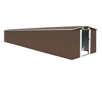 Sopron de gradina, maro, 257x779x181 cm, otel zincat