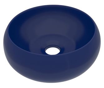Chiuvetă baie lux albastru închis mat 40x15 cm ceramică rotund