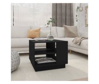 Stolić za kavu, crni, 55x55x43 cm, MDF