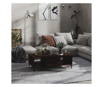 Τραπεζάκι σαλονιού, καπνιστή δρυς, 103,5x60x35 εκ., μοριοσανίδα