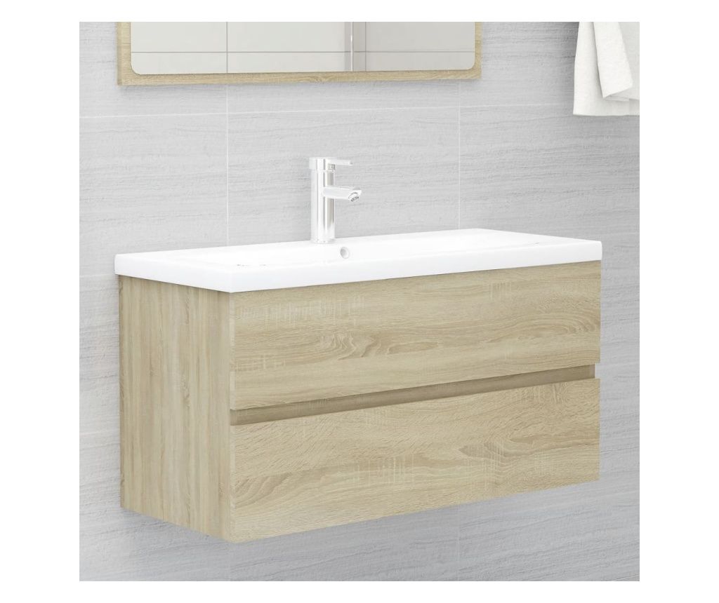 Dulap cu chiuvetă încorporată, stejar sonoma, PAL