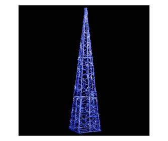 Con de lumina cu LED decorativ, albastru, 90 cm, acril, rotund
