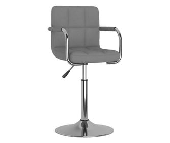Barski stolček svetlo sivo blago