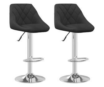 Barski stolci 2 kom crni baršunasti