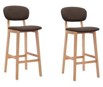 Barski stolčki 2 kosa rjavo blago